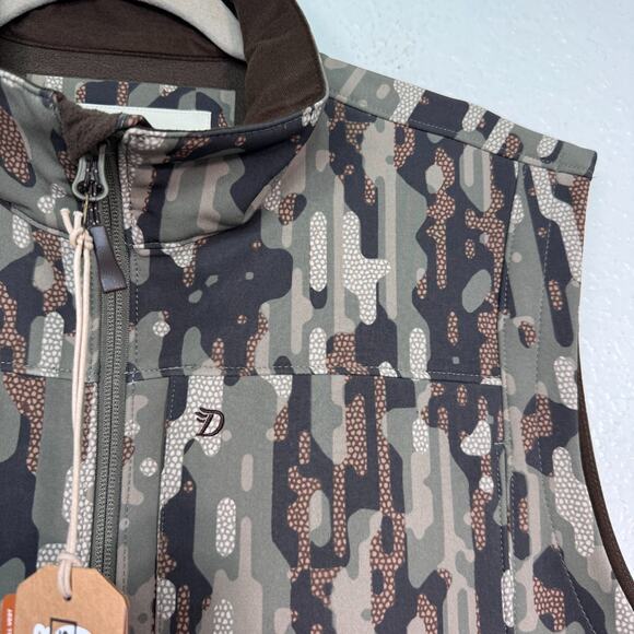Duck Camp Vest Men Medium Ms Contact Softshell Woodland Camo Outdoor Hunting NEW - Picture 4 of 10